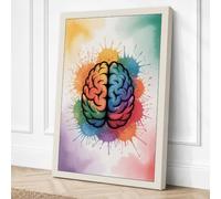 Spectrum Mind Modern Canvas Wall Art Print 30x20 Inch (76 x 51 cm)
