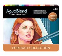 Spectrum Noir AquaBlend Pencils - Portrait - Pack of 24 - Premium Artist Quality