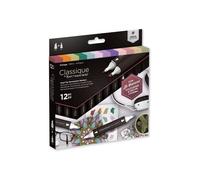 Crafter's Companion Spectrum Noir Classique Blend Twin Tip Blendable Alcohol Based Marker Set with Japanese Nibs - Pack of 12 - Perfect for Colouring, Drawing & Illustration (Vintage Pack)