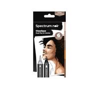 Crafter's Companion Spectrum Noir Classique Blend Twin Tip Blendable Alcohol Based Marker Set - Pack of 6 - Dark Skintones