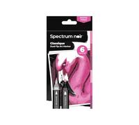 Crafter's Companion Spectrum Noir Classique Blend Twin Tip Blendable Alcohol Based Marker Set - Pack of 6 - Exotic Pinks