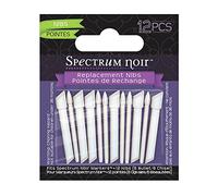 Spectrum Noir Replacement Nibs (6 Chisel/6 Bullet), Black, 8 x 7 x 0.5 cm