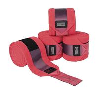 Spectrum Polo Bandages in Papaya with Zipped Case - Satin End Detail - 3.8 m Long - Soft Fleece Protection Wraps - Pack of 4 - Large