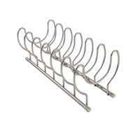 Spectrum Pot Lid Organizer Inside Cabinet Holder in Satin Nickel for Plate and Pan Lids, 6 Slot Lid Holder and Plate Organizer for Kitchen Storage, Plate Rack Organizer for Cabinet 5" X 13" X 5.75"
