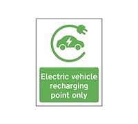 Spectrum Safety Sign Electric Vehicle Recharging Point Only PVC
