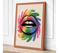 Spectrum Smile Modern Canvas Wall Art Print 30x20 Inch (76 x 51 cm)