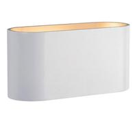 Spectrum Squalla Matt White & Gold IP20 Wall Light, Max 6W G9 LED Up/Down