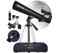 SpectrumOI TourStar 80 AZ Telescope for Adults Astronomy Gifts, Professional Telescope Premium Refractor 80mm Aperture 500mm Focal Length with Carry Bag and Phone Holder
