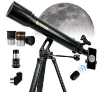 SpectrumOI TourStar Pro 90 AZ Telescope for Adults Astronomy Gifts Premium AZ Refractor Telescope 90mm 660mm Focal Lenght with Aspherical Eyepiece Phone Adapter