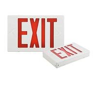 Spectsun 1Pack Red Exit Sign with Emergency Lights, LED Emergency Exit Light with Battery Backup, UL Listed, AC 120/277V, Commercial Emergency Lights Combo for Business/Home.