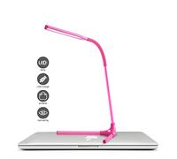 Spectsun USB Desk Lamp, Pink Gooseneck Light, Minimalist Pink Lamp for Girl/Computer/Reading/Bedside, LED Light, Aluminium Base, Energy Efficient
