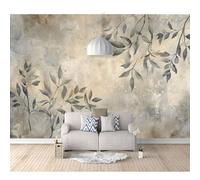 SPECUFX 3D Mural Photo Self-Adhesive Wallpaper Vintage Foliage Concrete Gray 100x70cm Interior Decor Panel Wall Bathroom Restaurant Hall Living Room Hallway