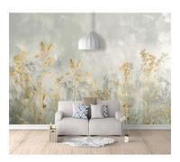 SPECUFX Bedroom Mural Self-Adhesive Wallpaper 3D Simple Golden Grass 100x70cm Photo Modern Living Room Wall Background Tv Sofa Study Home Decoration