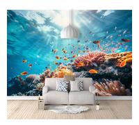 SPECUFX Hd Print Mural Self-Adhesive Wallpaper Underwater World Marine Life Fish 100x70cm Large Size Photo Wall Decor Picture 3D Living Room The for Bedroom Border