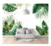 SPECUFX Mural Panoramic 3D Self-Adhesive Wallpaper Simple Green Tropical Foliage 100x70cm Living Room Bedroom Tv Background Wall Hd Printing Custom Tapestry Photo Poster