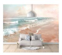 SPECUFX Mural Photo Self-Adhesive Wallpaper Oil Painting Beach sea View 100x70cm 3D Wall Art Poster Picture Boy Girl Bedroom Gift Decoration Photos