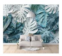 SPECUFX Mural Self-Adhesive Wallpaper Photo Poster Wall Decoration Hd Print Tropical Foliage Monstera Grey-Green 100x70cm Background Painting Panorama 3D