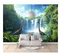 SPECUFX Photo Self-Adhesive Wallpaper Animal Dinosaur Waterfall for Children 100x70cm 3D Mural Bedroom Sofa Tv Backdrop Murals Living Room The Wall for Effect