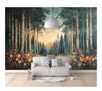 SPECUFX Photo Self-Adhesive Wallpaper Autumn Forest Path 100x70cm Bedroom Sofa Tv Backdrop 3D Murals Living Room The Wall for Effect Mural