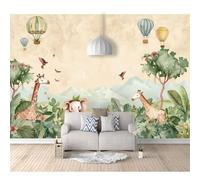 SPECUFX Photo Self-Adhesive Wallpaper Cartoon Animal Forest hot air Balloon 100x70cm Mural Picture Murals 3D Living Room The Wall for Bedroom Border