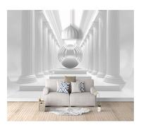 SPECUFX Self-Adhesive Wallpaper 3D Photo Optical Illusion of Modern Architecture White 100x70cm Mural Kitchen Bedroom Wall Living Room The for Office Dining