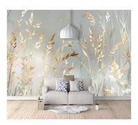 SPECUFX Self-Adhesive Wallpaper 3D Photo Simple Golden Grass 100x70cm Mural Kitchen Bedroom Wall Living Room The for Office Dining