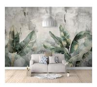 SPECUFX Self-Adhesive Wallpaper Mural Vintage Plantain Leaf Gray 100x70cm Wall 3D Photo for Bedroom Living Home Decoration Poster Art