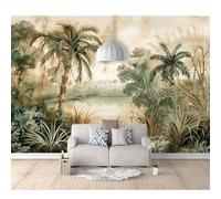 SPECUFX Tv Background Wall Paper Landscape of Tropical Rainforest Plants Palm Trees 100x70cm Self-Adhesive Wallpaper Living Room Bedroom 3D Decorative Mural Film Covering Wallpapers Paste
