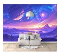 SPECUFX Wall Mural 3D Planetary and Mountain Landscapes 100x70cm Background Self-Adhesive Wallpaper Art for Living Room Bedroom Tv Office Restaurant Motif Poster
