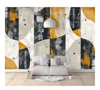 SPECUFX Wall Mural 3D Print Self-Adhesive Wallpaper Photo Simple Abstract Geometric Gray 100x70cm Art Living Room Sofa Tv Background Painting Bedroom Office Home Decoration