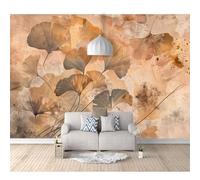 SPECUFX Wall Mural Large Photo Self-Adhesive Wallpaper Vintage Brown Ginkgo biloba 100x70cm Art Poster Paper for Living Room Bedroom Decor Waterproof TV Background