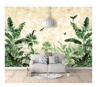 SPECUFX Wall Mural Self-Adhesive Wallpaper Vintage Rainforest Plant Bird Landscape 100x70cm Photo Feature 3D Wall-Art Murals Bedroom Living Room Posters