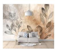 SPECUFX Wall Murals Custom Photo Self-Adhesive Wallpaper 3D Vintage Watercolor Leaf Beige 100x70cm Large Living Room Sofa Bedroom Modern Painting Home Decor Posters