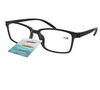 Specxellent Unisex Reading Glasses, Clear Vision with a Smooth Feel, Classy, Fashionable Design available in Various Strengths (Black, +4)