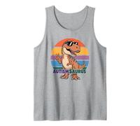 SPED AUTISMSAURUS T-Rex Tism Autism Dino Mom Dad Advocacy Tank Top