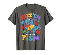 SPED Rizz 'Em with Tism Autismsaurus T-Rex Dino Autism T-Shirt