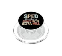 SPED Teacher Extra Mile Leopard PopSockets PopGrip for MagSafe