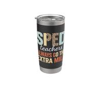 SPED Teacher Extra Mile Leopard Stainless Steel Insulated Tumbler