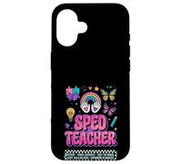 SPED Teacher Fierce Advocate Rainbow Inclusion Graphic Case for iPhone 16