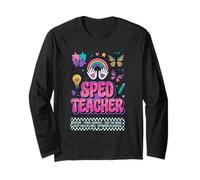 SPED Teacher Fierce Advocate Rainbow Inclusion Graphic Long Sleeve T-Shirt