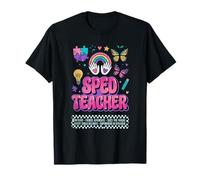 SPED Teacher Fierce Advocate Rainbow Inclusion Graphic T-Shirt