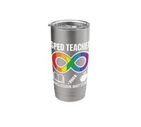 SPED Teacher Inclusion Matters Rainbow Infinity Stainless Steel Insulated Tumbler