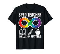 SPED Teacher Inclusion Matters Rainbow Infinity T-Shirt