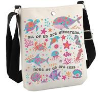 Sped Teacher Thank You Gift ADHD Autism Awareness Acceptance Gift Neurodiversity Crossbody Bag, All of Us Cb, Multifunctional