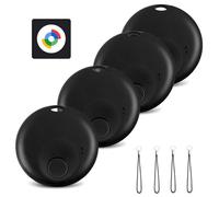 Spedal Android Tracker Tag, Certified Google Not for iOS and Huawei Bluetooth Locator for Android Devices, Works with Google Find Hub, Item Finder for Keys, Luggage, Backpack (Black, 4 Pack)