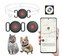 Spedal Cat Tracker Collar, Anti-Lost Pet Tracker for Dogs,Works with Google Find Hub(Android Only), Dog Tracker with No Monthly Fees Long Battery Life Waterproof Black (2 Pack)