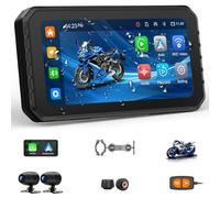 Spedal CL873 Motorcycle CarPlay Screen, 6.25" CarPlay & Android Auto Dual 1080P Dash Cam Loop Recording, TPMS, BT5.0, IP67 Waterproof, Remote Control,Auto Brightness Car Stereo for Motorbike GPS Nav