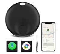 Spedal Dual System Tracker for iOS or Android, Smart Tracking for Keys, Luggage, Backpack, Wallet, Suitcase Compatible with iOS Find My or Google Find Hub App (Black, 1 Pack)