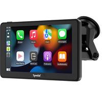 Spedal Portable Car Stereo with Wireless CarPlay and Android Auto, CL786 Apple Car Play Screen 7" IPS Touchscreen, Mirror Link/Bluetooth/Navigation/Voice Control