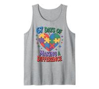 SPEDucator 67 Days Making A Difference Autism Teacher I Tank Top